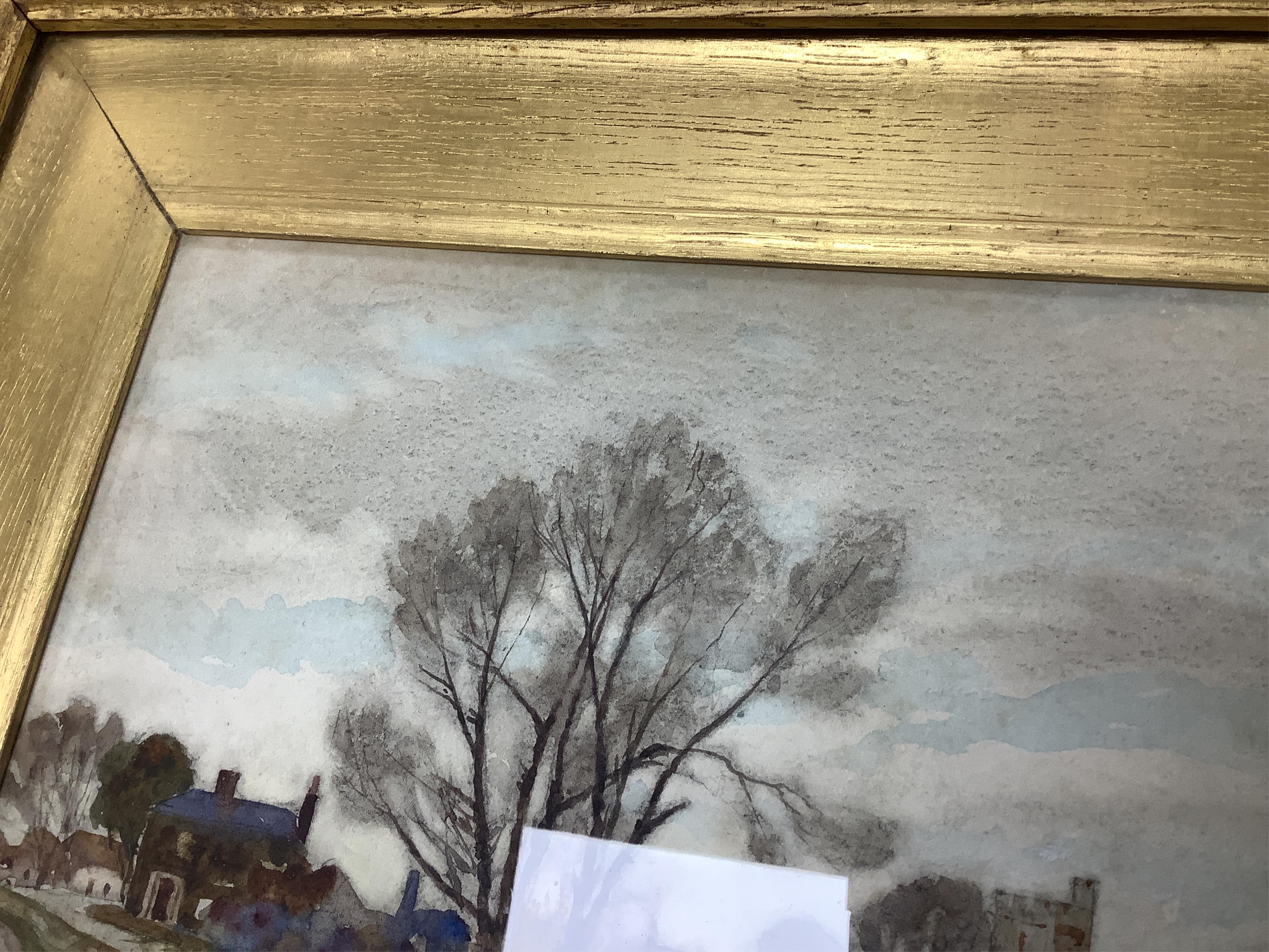 Herbert Menzies Marshall (1841-1913), 'In the heart of the marshland', signed, inscribed label verso and Christie's stencil 52CB verso, watercolour, 17 x 34cm